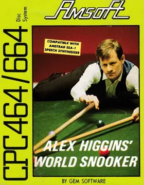 Alex Higgins World Snooker (UK) (1985) box cover front